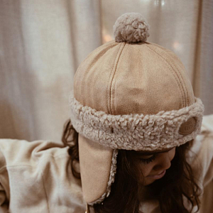 Шапка-ушанка Mrs. Ertha "Peanut", ореховая